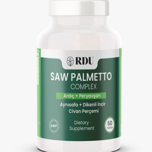  RDU Saw Palmetto Complex Ardıç Civanperçemi Dikenli İncir Aynısafa Peryavşan 60 Tablet