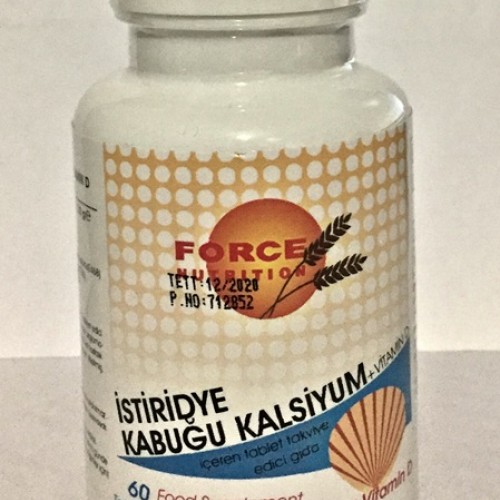 Force Nutrition Oyster Shell Calcium Vitamin D 60 Tablet