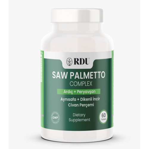  RDU Saw Palmetto Complex Ardıç Civanperçemi Dikenli İncir Aynısafa Peryavşan 60 Tablet