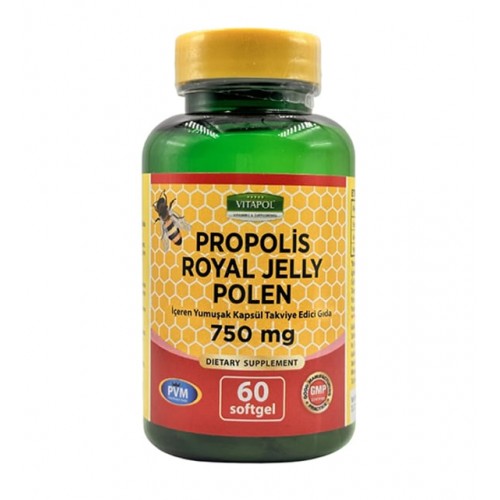 Vitapol Propolis Arı Sütü Polen 750 mg 60 Kapsül