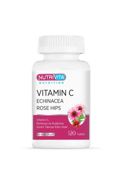Vitamin C,ekinezya,kuşburnu 120 Tablet