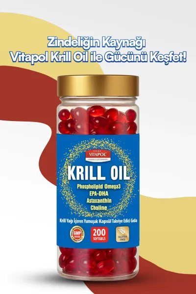 Krill Oil Complex 200 Kapsül Astaxanthin, Choline, Phosphatidylserine, Omega3, Epa Dha