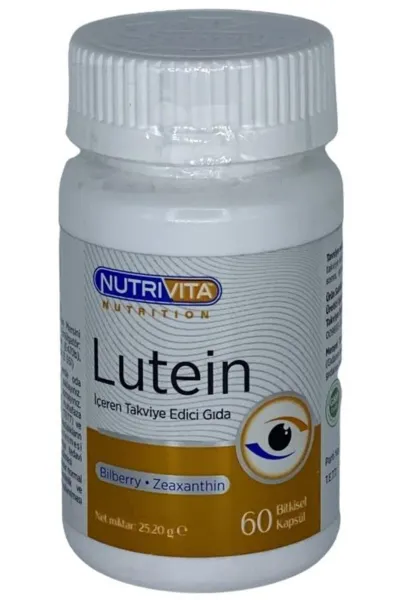 Lutein 60 Bitkisel Kapsül Bilberry Zeaxathin Yaban Mersini Zeaksantin