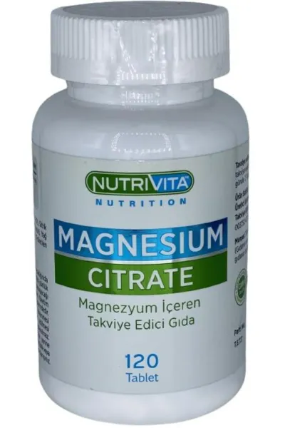 Magnesium Citrate 120 Tablet Magnezyum Sitrat