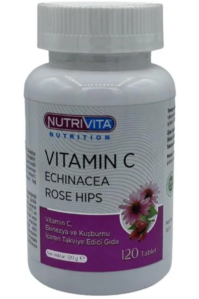 Vitamin C Vitamini 120 Tablet Ekinezya Kuşburnu Ekstresi