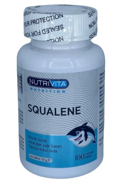 Squalene 100 Yumuşak Kapsül Köpek Balığı Karaciğer Yağı 1000 Mg