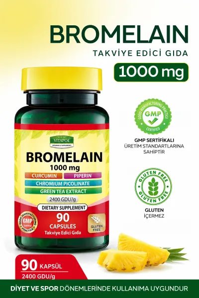Bromelain Complex 1000 Mg 90 Kapsül